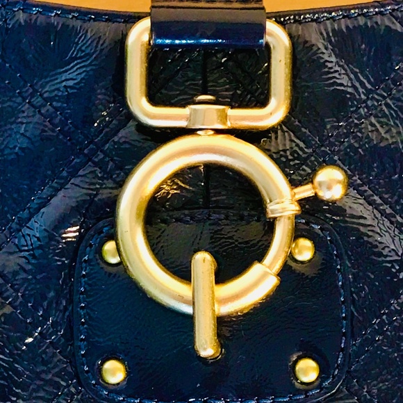 J. Crew quilted leather hobo in Navy Blue - Picture 9 of 10